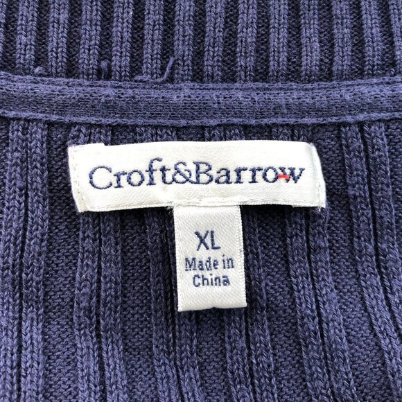 Croft & Barrow Women Sweater Size XL Lot Of Two Cardigan Purple Knit Cozy Lounge - Picture 11 of 15